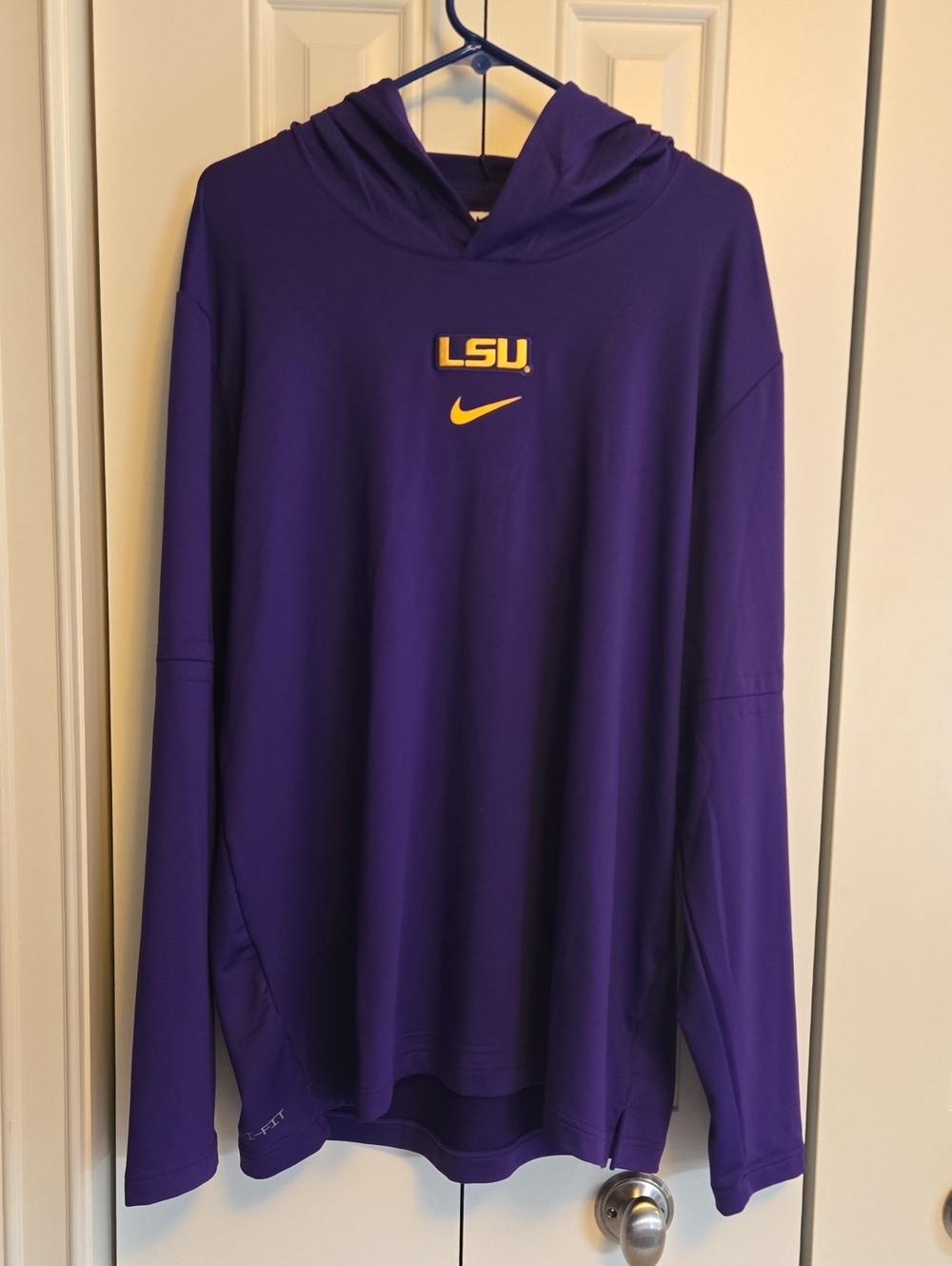 Nike Purple LSU Scoop-Neck Pullover with Gold Logo
